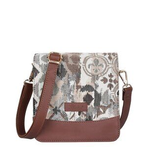 Women’s Tapestry Fabric Crossbody Sling Bag in Abstract Pattern – Messenger Bag